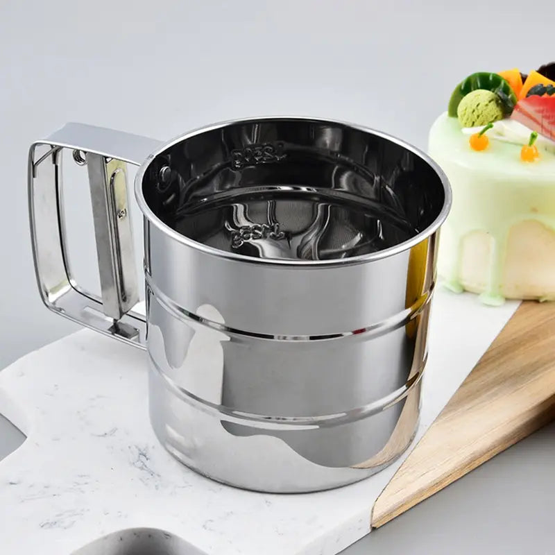 Fine Mesh Stainless Steel Flour Sifter For Baking