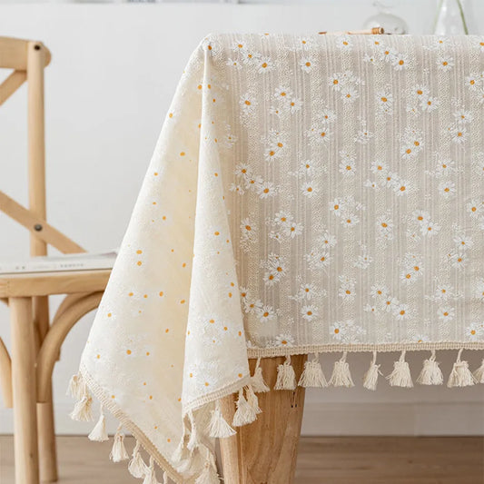 Floral Cotton Tablecloth