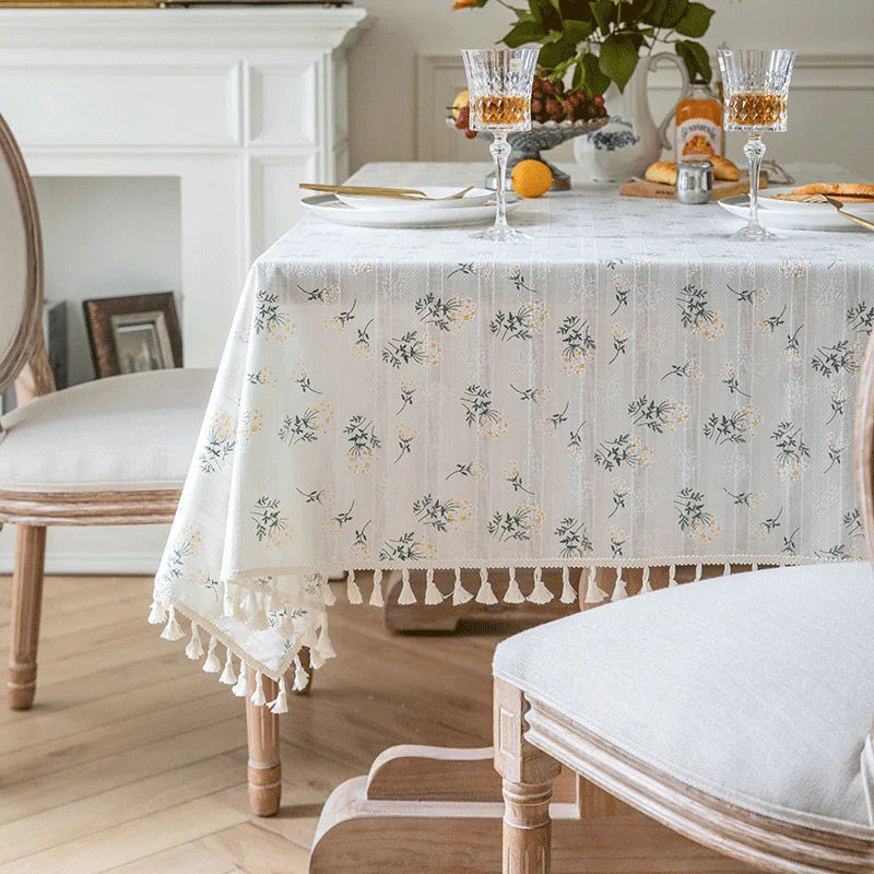 Floral Cotton Tablecloth