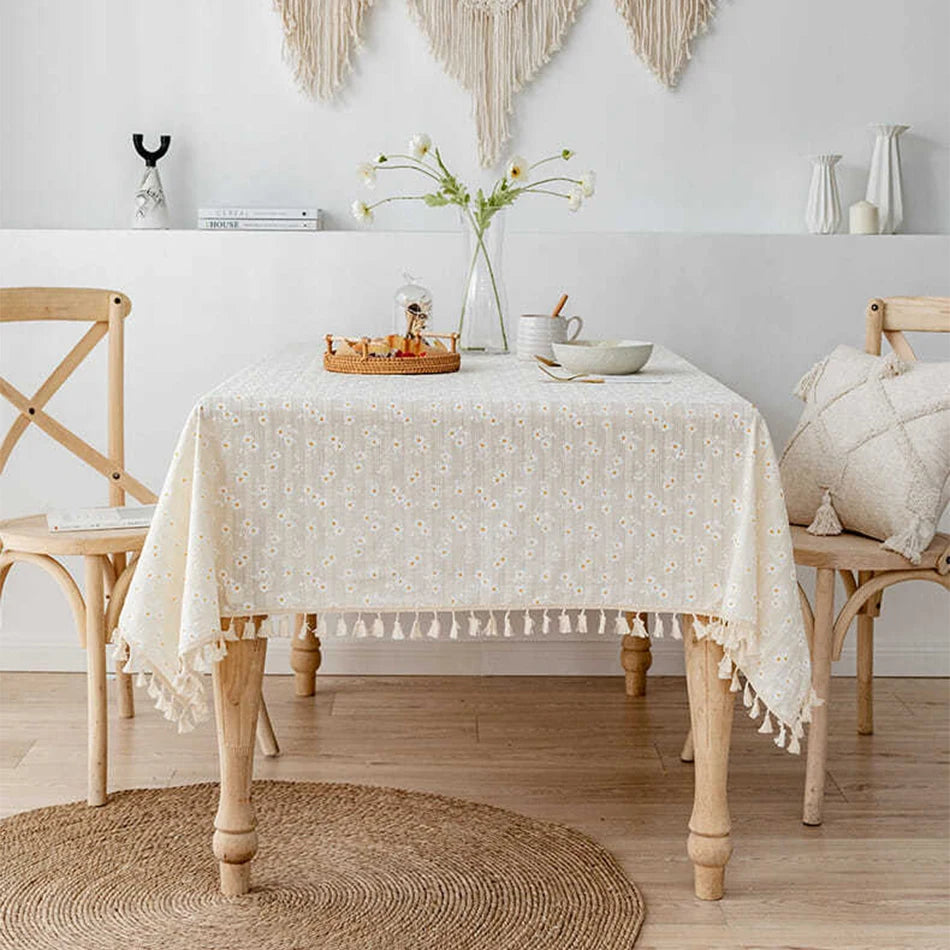 Floral Cotton Tablecloth