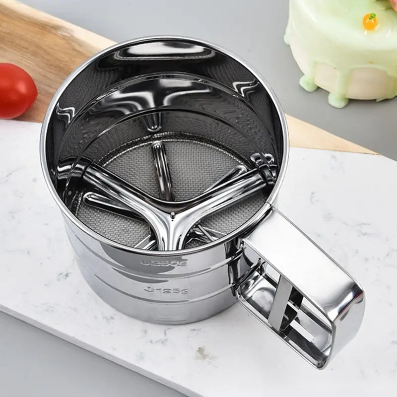 Fine Mesh Stainless Steel Flour Sifter For Baking